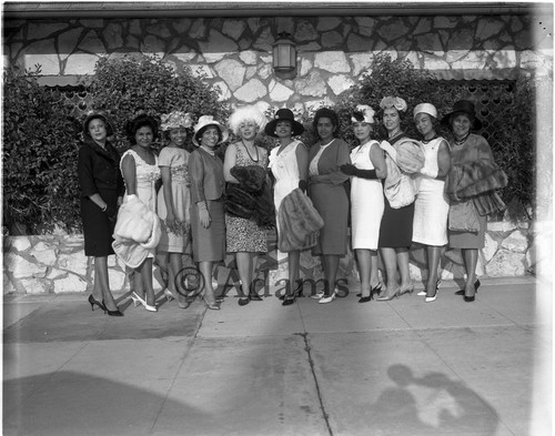 Women at event, Los Angeles, 1964