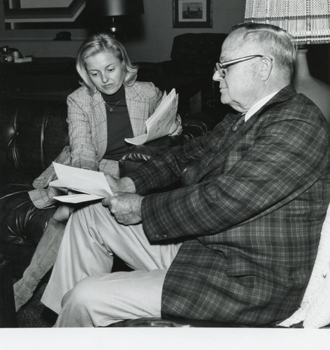 Professors Diana Hiatt and Gilbert Moore (Pose 1), circa 1977