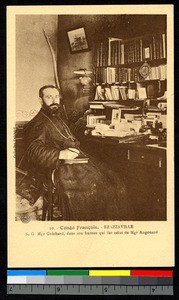 Bishop Guichard at his desk, Brazzaville, Congo, ca.1920-1940