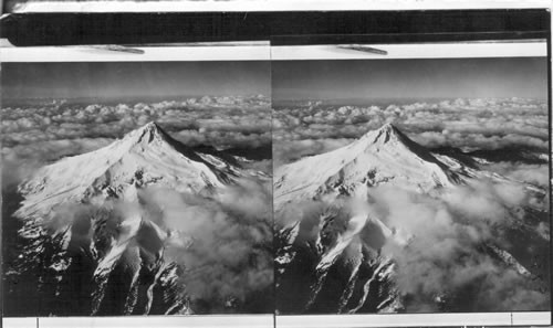 A Romantic View of Mt. Hood, Oregon, from the Air. Fairchild Aerial