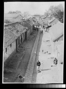 Street scene in Qingdao, Shandong, China, ca. 1929