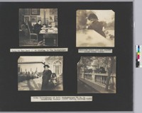 Album page with snapshots of Gertrude Stein at Luxemburg Gardens
