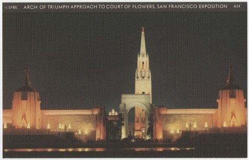 Arch of Triumph approach to Court of Flowers, San Francisco Exposition