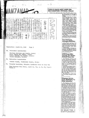 Manzanar free press, April 14, 1945