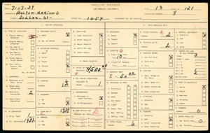 WPA household census for 1654 DILLON STREET, Los Angeles