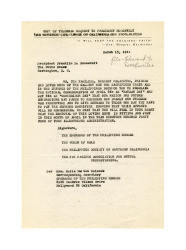 Telegram to President Franklin D. Roosevelt, March 15, 1944
