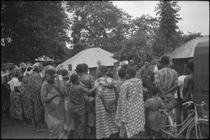 Villagers attending a Service in a Fon village