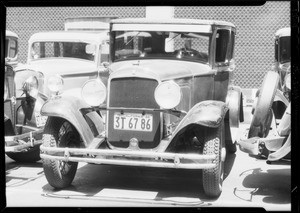 Plymouth sedan, Southern California, 1934