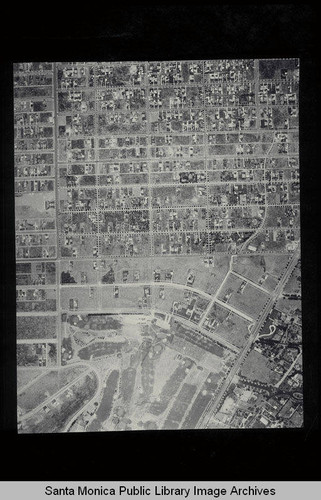 Aerial survey of the City of Santa Monica north to south (north on right side of the image) San Vicente Blvd to Franklin School on Montana Avenue (Job#C235-F3) flown in June 1928