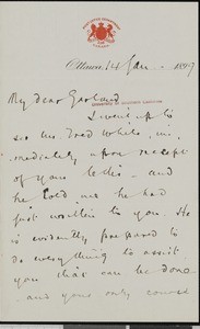 Archibald Lampman, letter, 1899-01-14, to Hamlin Garland