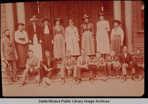 Santa Monica School group [teachers and students?]