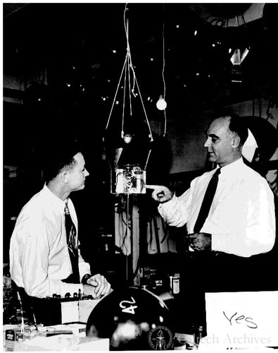 Anderson and Neher with cosmic ray apparatus