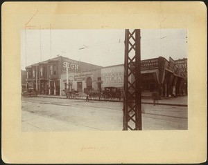 View of Second Street near Spring Street, showing the Wilmington Transportation Company, 1900