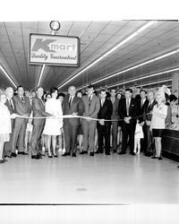 Ribbon cutting at K-Mart discount department store