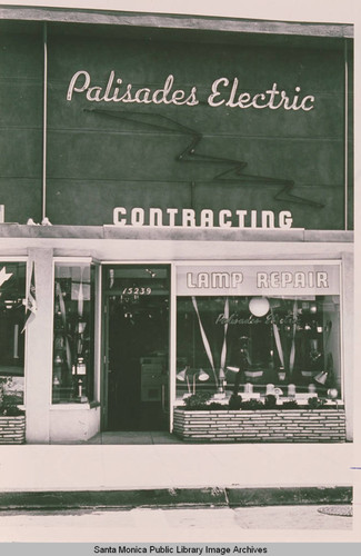 Palisades Electric Company storefront in Pacific Palisades, Calif