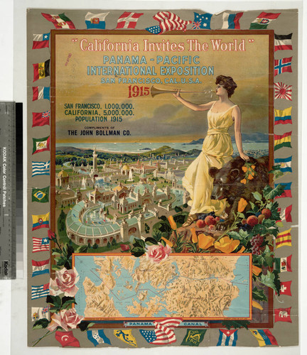"California invites the world" Panama-Pacific International Exposition San Francisco, Cal. U.S.A. 1915
