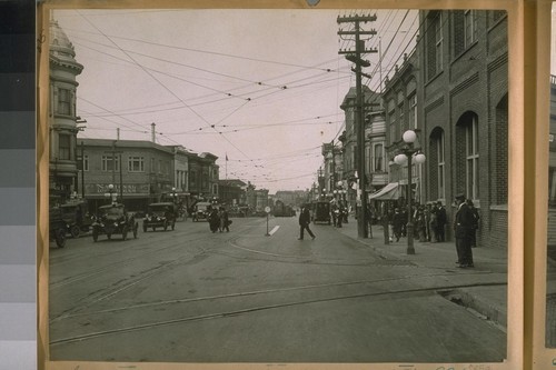 Looking North East on Mission St. fr. 29th St., 1921