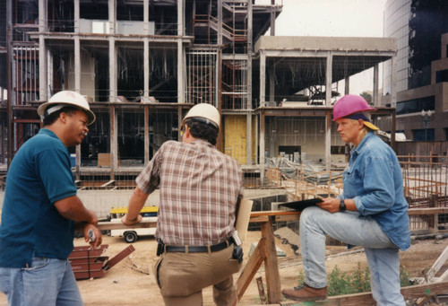 Laborers at a construction site