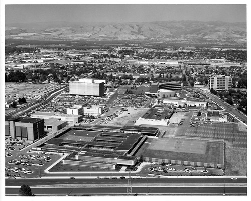 Aerial View of Downtown San Jose, California with New City Hall