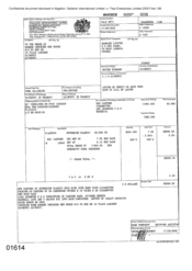 [Invoice from Namelex Limited to Gallaher International Ltd for Sovereign Classic]
