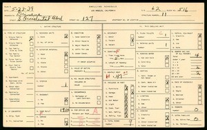 WPA household census for 127 S OCCIDENTAL BLVD, Los Angeles