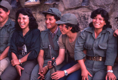 Guerrillas watching a performance, La Palma, 1983
