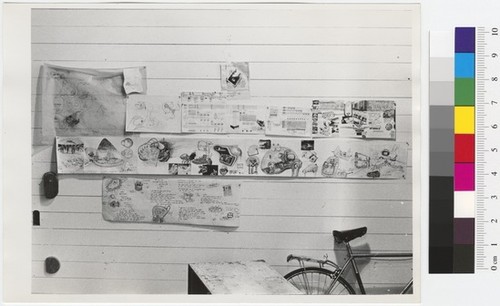 Linear sketch of DHF, (2020 Vision) on the wall at Pier 40 (Dollhouse of the Future folder)