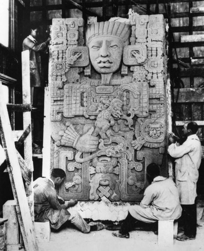 Terra-cotta panel for Mayan Theater