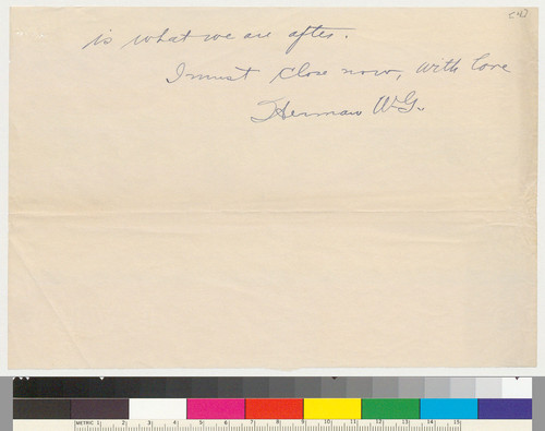 Letter to C. Ewald Grunsky from Herman W. Grunsky