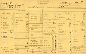 WPA household census for 501 S BIXEL ST, Los Angeles
