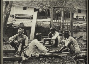 Indian carpenters at work