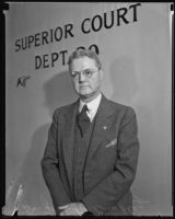 Dr. J. P. Buckley answers questions from the grand jury, Los Angeles, 1934
