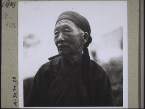 An old christian woman from Nyenhang whose two sons are pastors