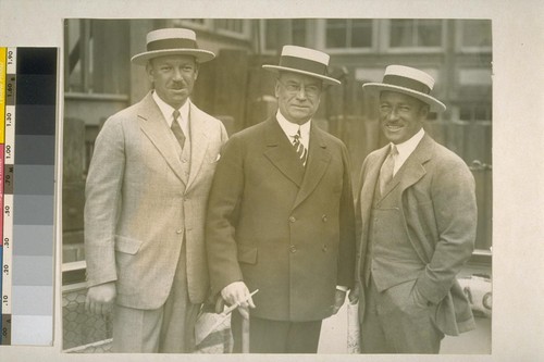 Left to right: Arch [Archibald Johnson], Hiram, Hiram Johnson Junior