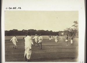 Pupils of the high school playing football. (Udapi)