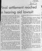 Final settlement reached in hearing aid lawsuit