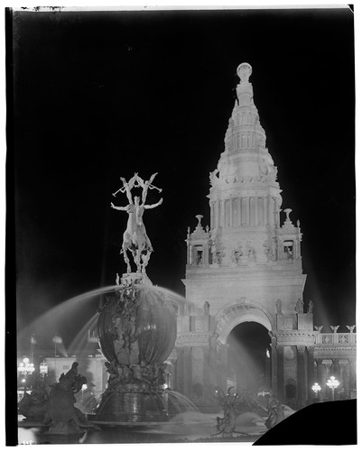 Tower of Jewels and Fountain of Energy by night