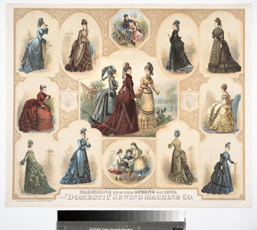 fashions for the spring of 1874. Published by the "Domestic" Sewing Machine Co