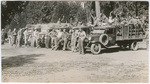 [Civilian Conservation Corps, Company 590, leaving for Indiana] (4 views)