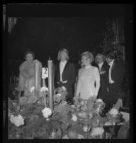 Norman B. Chandler with mother Marilyn Brant at Las Madrinas Ball. A. 1973