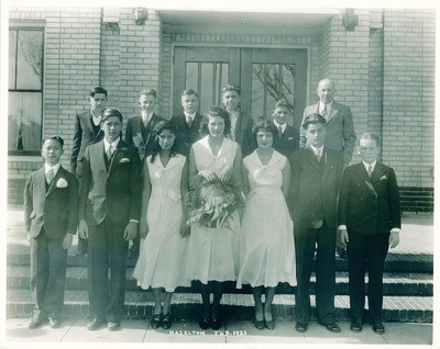 Stockton - Schools: Hazelton: Graduating students, February 1933