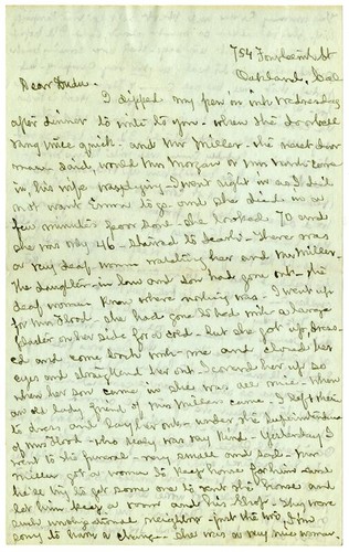 Letter from Eliza Morgan to Julia Morgan, April 21, 1901