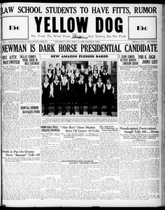 Yellow Dog, Vol. "ask the Phi Delta Phis, or Bud Fessler", No. "WEstmore 7795 - ask Zeman", April 23, 1930