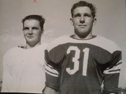 Analy High School Tigers football, 1953--two unidentified players