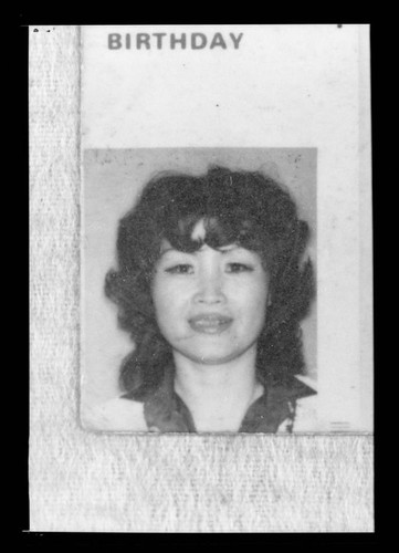 Identification photograph of woman