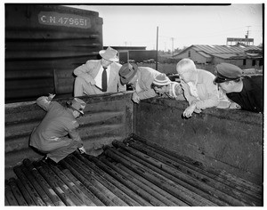 Two Bodies Found in Freight Car (11th Street and Obispo Avenue, Long Beach), 1951