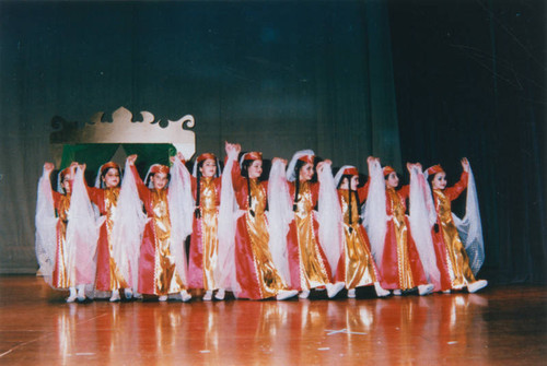 Young Armenian folk dancers