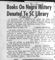 Books on Negro History donated to SC Library