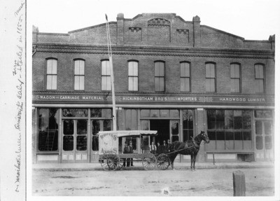 Carriage and Wagon Making - Stockton: Hickinbotham Brothers Co., wagon and carriage materials firm, Market between California St. and American St