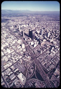 Aerial photograph of downtown Los Angeles, ca. 1973